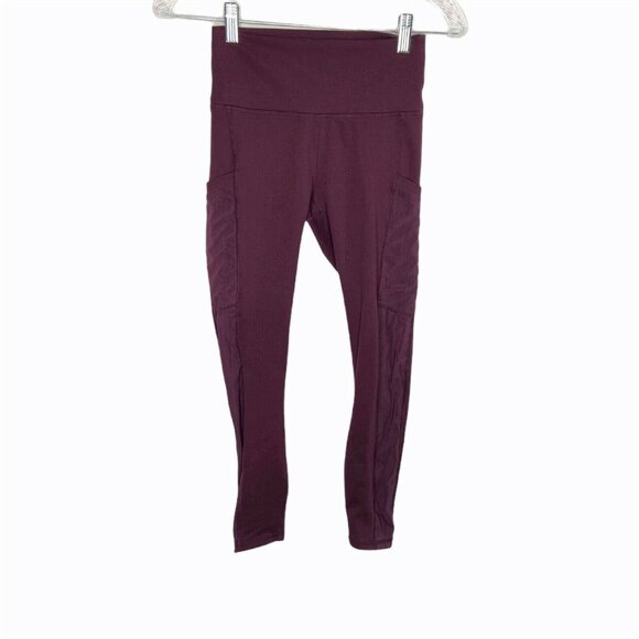 Fabletics On-The-Go High-Waisted Legging Womens size XS Color Plum - Picture 3 of 11